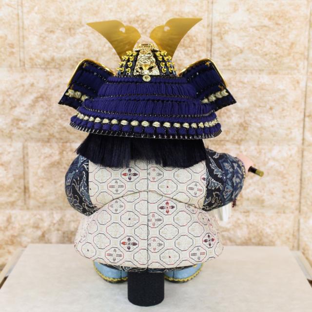 五月人形 木目込み 伝統工芸士 柿沼東光 作 (若大将 誉 白 アクリルケース 飾り) 木目込み人形 おしゃれ かわいい コンパクト ミニ 可愛い おぼこ 大将_5