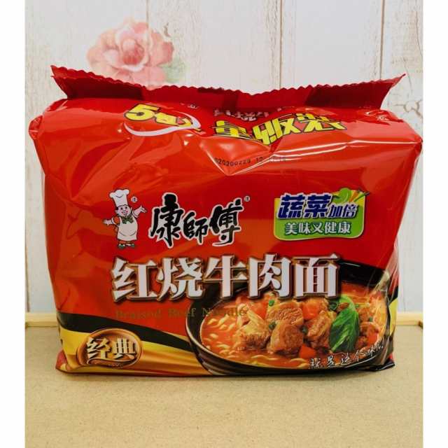 PAY　マーケット－通販サイト　康師傅紅焼牛肉麺　PAY　即席麺の通販はau　イスリ青果　即席ラーメン5食入り　au　インスタントラーメン　マーケット