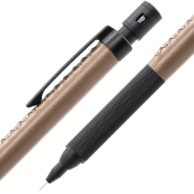 ラダイト テックドロー2 レザーモデル GG グレージュ シャープペンシル ブッテーロレザー軸 TechDraw2 Leather Model ButteroGG 0.5mm シャープ シャーペン メカニカルペンシル 高級 筆記用具 おしゃれ ギフト プレゼント 中学生 小学生_1