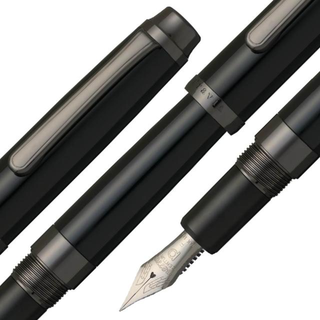 #3776 CENTURY Travia センチュリー トラヴィア 万年筆 [初回2000本限定・あゝ風雪五十年・同梱特別パッケージ] プラチナ万年筆 PFL-600 #1 オニキスブラック 高級品 高品質 数量限定 ギフト プレゼント 記念 文房具 PLATINUM 新製品 F M 細字 中字_1