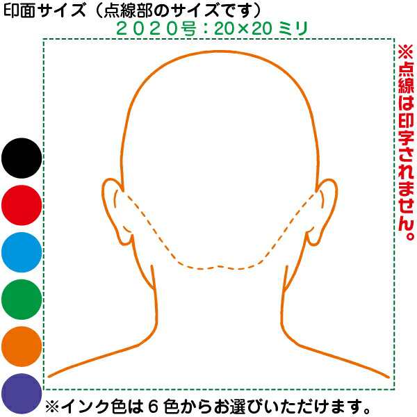 人体図 シャチハタ 医療用人体図 頭 後ろ 角型印 2020 医療 スタンプ