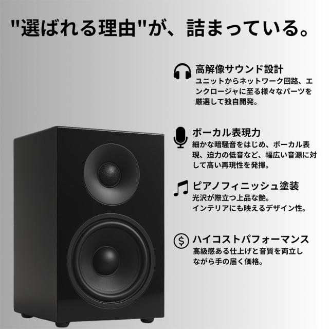 HF-SP525BB Home theater Factory produced by avac [ホームシアターファクトリー] ブックシェルフスピーカー [1組]　※13時までのご注文は即日発送！（休業日除く）_2