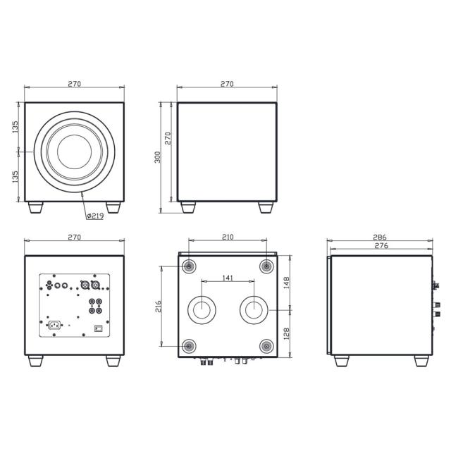 HF-SW800B Home theater Factory produced by avac [ホームシアターファクトリー] サブウーファー ※13時までのご注文は即日発送！（休業日除く）_15