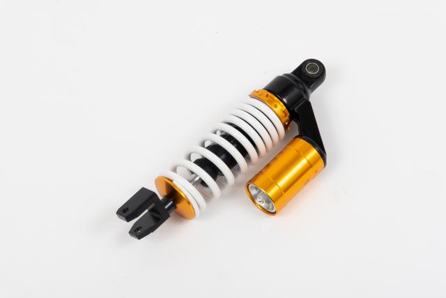 ライブディオ スーパーディオ 270mm タンク付 リアサスペンション リアショック ZX DIO AF18 AF28 AF35 AF34 ズーマー 黒金×スプリング白