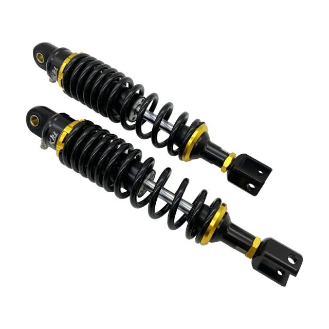 汎用 320mm CNCアルミ リアサスペンション コの字 マジェスティ125 シグナスX BWS 黒 金