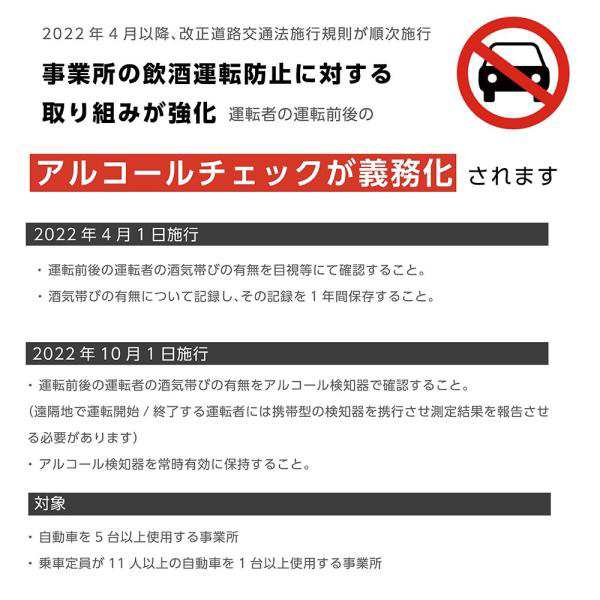 20個セット アルコールチェッカー 飲酒運転防止 国家公安委員会