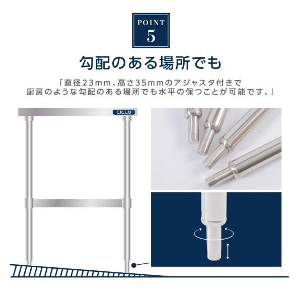 日本製造 ステンレス製 業務用 奥600×高さ850mm 置棚 作業台棚