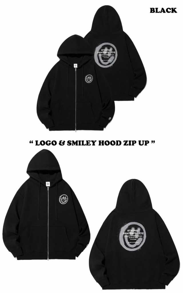 イスト クンスト パーカ IST KUNST LOGO & SMILEY HOOD ZIP UP ロゴ&スマイリーフーディージップアップ 全4色  裏起毛 IK2CFMM480A ウェア｜au PAY マーケット