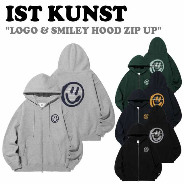 イスト クンスト パーカ IST KUNST LOGO & SMILEY HOOD ZIP UP ロゴ&スマイリーフーディージップアップ 全4色  裏起毛 IK2CFMM480A ウェア｜au PAY マーケット