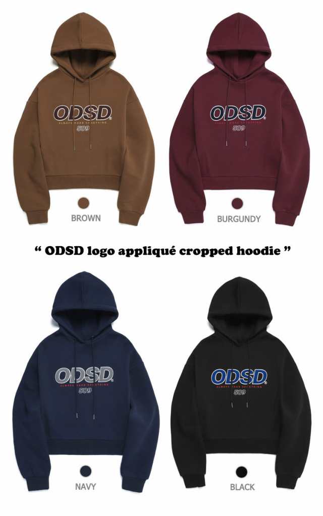 オッドスタジオ パーカー ODD STUDIO 正規販売店 ODSD Logo Aapplique Cropped Hoodie 全8色  OO2FUSW101 ウェア｜au PAY マーケット