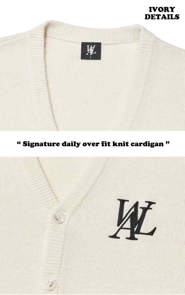 ウアロン アウター WOOALONG Signature daily over fit knit cardigan