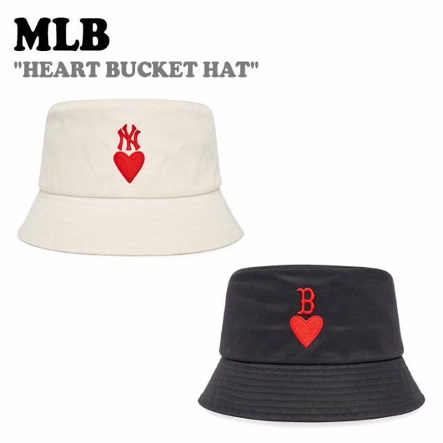 エムエルビー バケットハット MLB HEART BACKET HAT ハート バケット ハット 全2色 3AHTH013N-50IVS/43BKS ACCの通販は