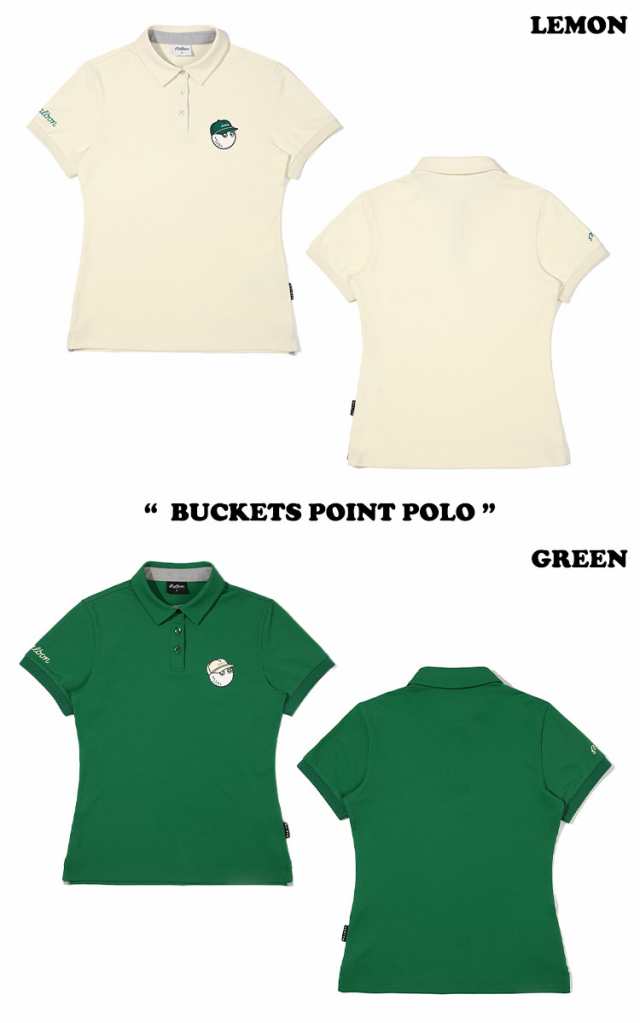 マルボンゴルフ ポロシャツ MALBON GOLF BUCKETS POINT POLO バケット ポイント ポロ 全4色  M3222PTS34WHT/GRN/LEM/ORG ウェア｜au PAY マーケット