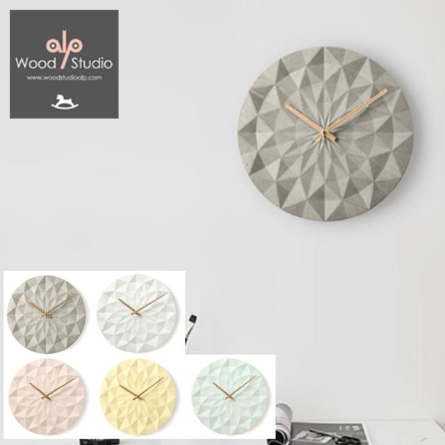 ウッドスタジオアルプ 掛け時計 正規販売店 WOOD STUDIO ALP CONCRETE CARVE CLOCK コンクリート カーブ クロック 全5色 ACCの通販は 10,330円