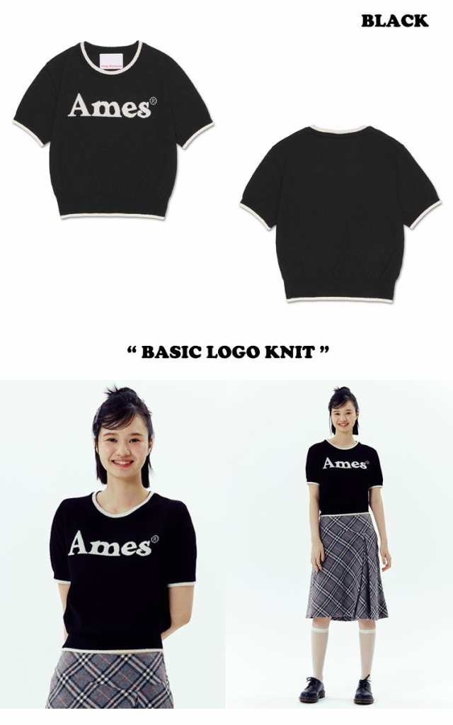 アメス 半袖Tシャツ Ames Worldwide 正規販売店 BASIC LOGO KNIT