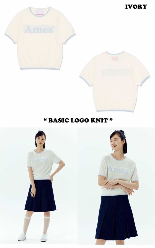 アメス 半袖Tシャツ Ames Worldwide 正規販売店 BASIC LOGO KNIT