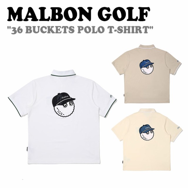 マルボンゴルフ ポロシャツ MALBON GOLF メンズ 36 BUCKETS POLO T