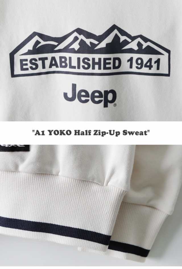 ジープ トレーナー Jeep A1 YOKO Half Zip-Up Sweat ヨコ ハーフ ジップ アップ スウェット 全6色  JO5TSU834IV/BK/MW/WI/GN/NA ウェアの通販はau PAY マーケット - ａ‐Ｌａｂｓ | au PAY マーケット－通販サイト