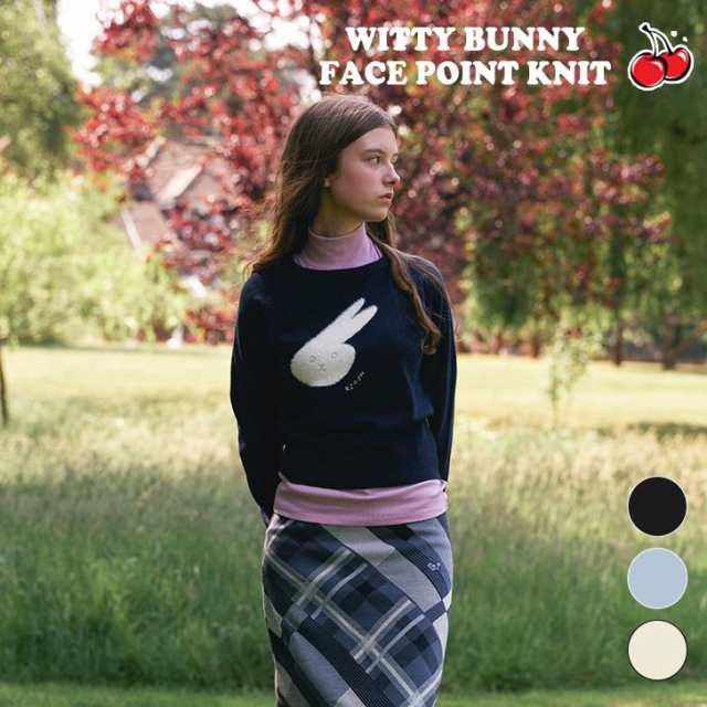 キルシー 韓国 ニット KIRSH 正規販売店 WITTY BUNNY FACE POINT KNIT