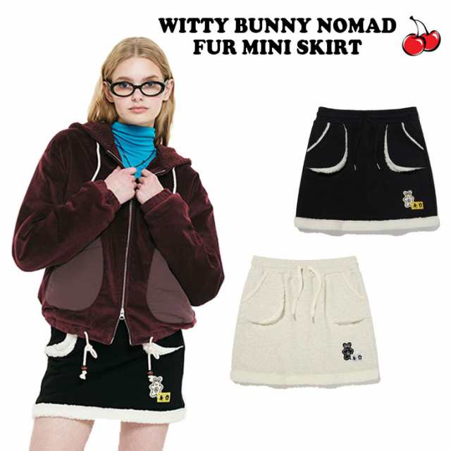 キルシー スカート 韓国 KIRSH 正規販売店 WITTY BUNNY NOMAD FUR MINI