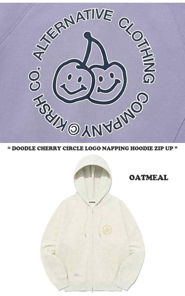 キルシー パーカー 韓国 KIRSH 正規販売店 DOODLE CHERRY CIRCLE LOGO