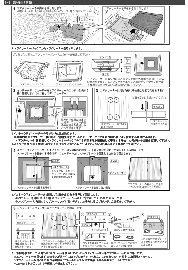 セール特価[シエクル_ID]PC/PNC24 セレナ(SR20DE_H11/6ーH13/12)用スタンダード＆トルクプレートインテークディフューザー[ID-SC+TC] その他