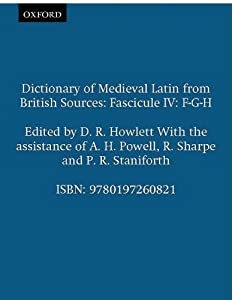 Dictionary of Medieval Latin from British Sources: Fascicule 4 : F-H(中古品)