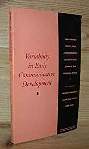 Variation in Early Communicative Development (Monographs of the Society for Research in Child Development)(中古品)の通販は