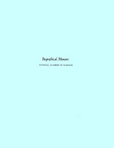 Biographical Memoirs(中古品)