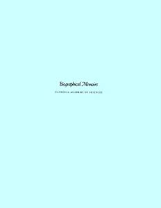Biographical Memoirs(中古品)