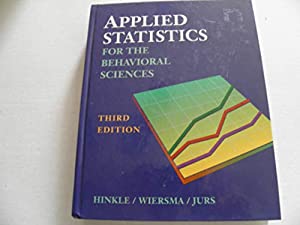 Applied Statistics for the Behavioural Sciences(中古品)