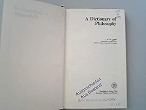 Dictionary of Philosophy(中古品)