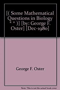 Some Mathematical Questions in Biology (Lectures on Mathematics in the Life Sciences)(中古品)