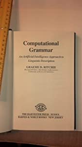 Computational Grammar: An Artificial Intelligence Approach to Linguistic Description(中古品)