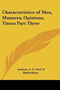 Characteristics Of Men  Manners  Opinions  Times(中古品)