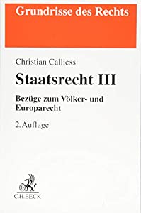 Calliess  C: Staatsrecht III(中古品)