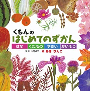 くもんのはじめてのずかん　はな・くだもの・やさい・かいそう(中古品)