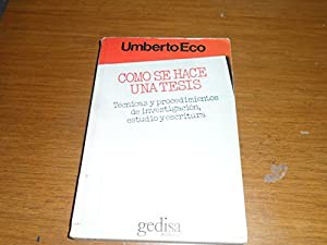 Como Se Hace Una Tesis(中古品)