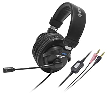 audio-technica 密閉型ヘッドホン ステレオヘッドセット ブラック ATH-770COM（中古品）