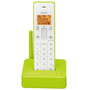 シャープ デジタルコードレス電話機  親機のみ 1.9GHz DECT準拠方式 グリーン系 JD-S06CL-G（中古品）