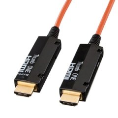 サンワサプライ 光ファイバHDMIケーブル 50m KM-HD20-FB50（中古品）