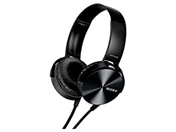 ソニー SONY ヘッドホン MDR-XB450 : 密閉型 折りたたみ式 ブラック MDR-XB450 B（中古品）