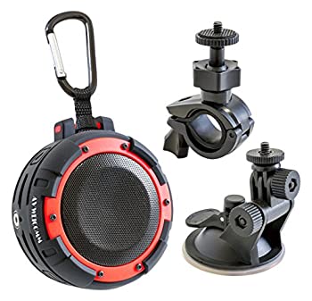 KYOHAYA SOUND GEAR Bluetooth4.0 スピーカー 【完全防水 IPX8規格/技適取得済/ワイヤレススピーカー/アウトドア/内臓マイク搭載】レッド JKBT0（中古品）
