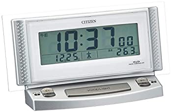 CITIZEN シチズン 目覚まし時計 電波時計 音声アラーム パルデジットボイス2 8RZ102-019（中古品）