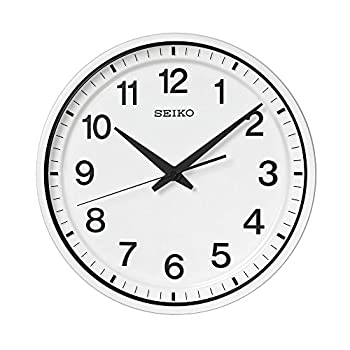 セイコー クロック 掛け時計 衛星 電波 アナログ 白 GP214W SEIKO（中古品）