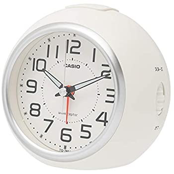 CASIO(カシオ) 目覚まし時計 電波 アナログ ウェーブセプター ホワイト TQ-760J-7JF（中古品）