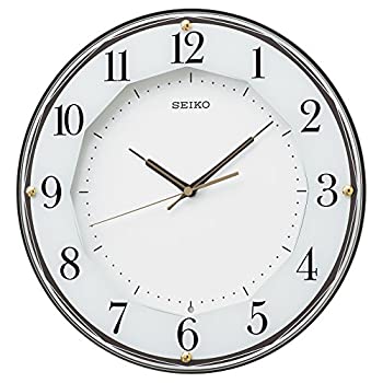 セイコー クロック 掛け時計 電波 アナログ 茶 メタリック KX213B SEIKO（中古品）