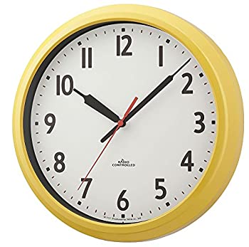 ノア　電波　アナログ　掛け時計　モーメンタムコパン (マスタードイエロー)（中古品）