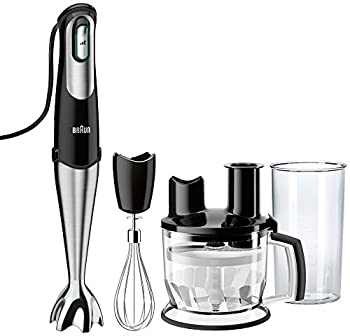 ブラウン ハンドブレンダー マルチクイック7 1台7役 つぶす・混ぜる・泡立てる・きざむ・スライス・せん切り・こねる 離乳食対応 ブラック/シル（中古品）