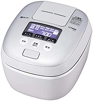 タイガー 炊飯器 5.5合 圧力IH 土鍋コーティング 極うま機能付き 炊きたて ホワイトグレー JPC-A101-WH（中古品）